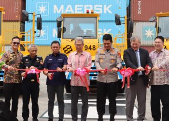 Kapolres Pelabuhan Tanjung Priok Hadiri Peresmian Implementasi Electric Prime Movers di Terminal NPCTI