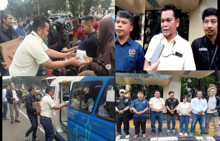 Hari Ke-9 Ramadan, Pokja Persatuan Wartawan Indonesia Jakarta Timur Tebar 200 Takjil di Depan Kantor Wali Kota