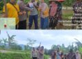 Kanit Intel Polsek Cilograng Bripka Agus Hendriyana S.H Dan Anggota Melaksanakan Giat Penanaman Serentak Jagung Di Lahan PAT Kuartal 1