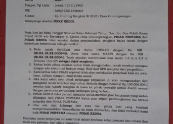 Pihak Pembeli Tanah Diduga Sudah Mencoreng Nama Baik Salah Satu Perangkat Desa, Sekaligus sudah Melanggar Perjanjian Kesepakatan