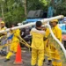 Tiang Lampu di Lenteng Agung Terdampak Jalan Amblas, Bina Marga Cabut