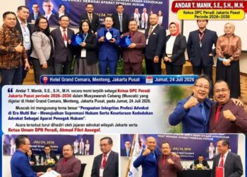 Muscab DPC Peradi Jakarta Pusat: Terpilih Periode 2026–2030, Andar T. Manik Usung Digitalisasi dan Perlindungan Advokat