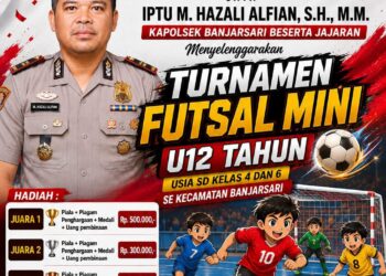 Semarak HUT RI ke-81, Polsek Banjarsari Siapkan Turnamen Futsal Mini U-12 Berhadiah