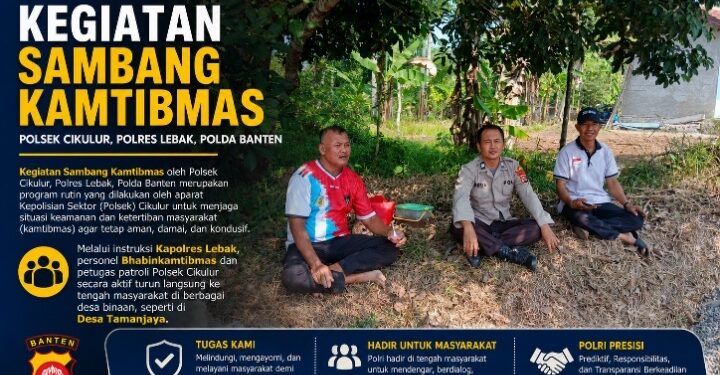 Sambang Kamtibmas Polsek Cikulur Polres Lebak Guna Terciptanya Situasi Kondusif