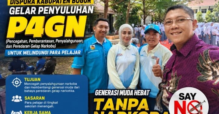 Dispora Kabupaten Bogor Gelar Roadshow Penyuluhan P4GN Go to School 2026 di SMAN 1 Babakan Madang