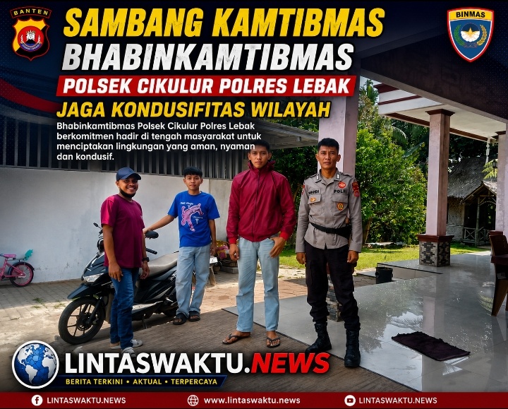 Sambang Kamtibmas Bhabinkamtibmas Polsek Cikulur Polres Lebak jaga kondusifitas wilayah