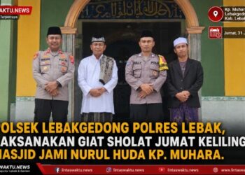 Kapolsek Lebakgedong Polres Lebak, Melaksanakan Giat Sholat Jumat Keliling Di Masjid Jami Nurul Huda Kp. Muhara
