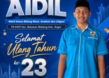 Ketua DPK KNPI Babakan Madang Hanafi Chaniago Ucapkan Selamat Ulang Tahun ke-23 kepada Aidil