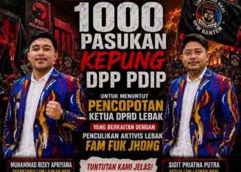 Dampak Dari Penculikan Aktivis Dilebak, Ribuan Masa LSM Laskar NKRI DPW Banten Akan Gruduk Kantor DPP PDI Perjuangan