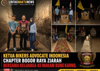 Ketua Bikers Advocate Indonesia Chapter Bogor Raya Ziarah Bersama Keluarga ke Makam Bung Karno