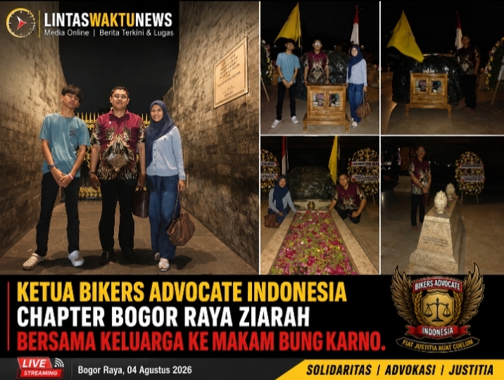 Ketua Bikers Advocate Indonesia Chapter Bogor Raya Ziarah Bersama Keluarga ke Makam Bung Karno