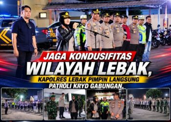 Jaga Kondusifitas Wilayah Lebak, Kapolres Lebak Pimpin Langsung Patroli KRYD Gabungan