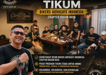 Kedai Classic Steam Sentul Jadi Sekretariat dan Pusat Program TIKUM Bikers Advocate Indonesia Chapter Bogor Raya