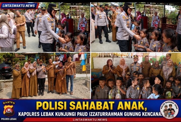 Polisi Sahabat Anak, Kapolres Lebak Kunjungi PAUD Izzaturrahman Gunung Kencana