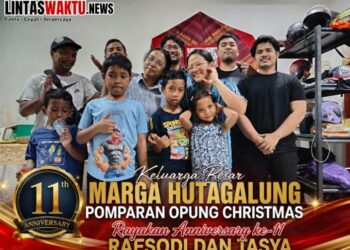 Keluarga Besar Marga Hutagalung Pomparan Opung Christmas Rayakan Anniversary ke-11 Rafsodi dan Tasya