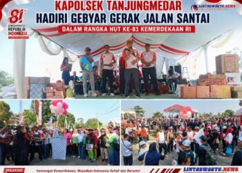 Kapolsek Tanjungmedar Hadiri Gebyar Gerak Jalan Santai dalam Rangka HUT ke-81 Kemerdekaan RI