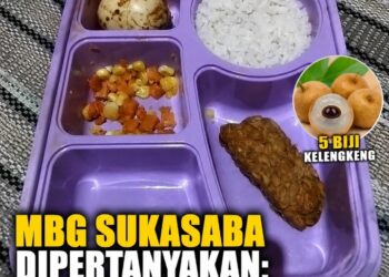 MBG Sukasaba Dipertanyakan: Isi Omprengan Hanya Telur, Tempe, Tumisan Dan 5 Biji Kelengkeng – Kemana Nilai Anggarannya ?