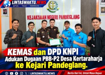KEMAS dan DPD KNPI Adukan Dugaan PBB-P2 Desa Kertaraharja ke Kejari Pandeglang