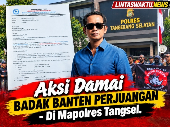Aksi Damai Badak Banten Perjuangan – Di Mapolres Tangsel