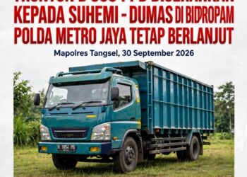 Tronton B 9954 PD Diserahkan ke Pemilik di Mapolres Tangsel, King Badak: Proses Dumas di Bid Propam Polda Metro Jaya Tetap Berlanjut