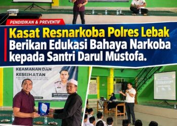 Kasat Resnarkoba Polres Lebak Berikan Edukasi Bahaya Narkoba kepada Santri Darul Mustofa