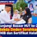 Kunjungi Bazaar HUT ke-26, Sekda Deden Serahkan NIB dan Sertifikat Halal