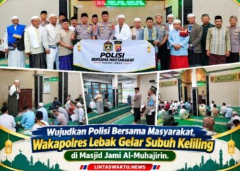 Wujudkan Polisi Bersama Masyarakat, Wakapolres Lebak Gelar Subuh Keliling di Masjid Jami Al-Muhajirin