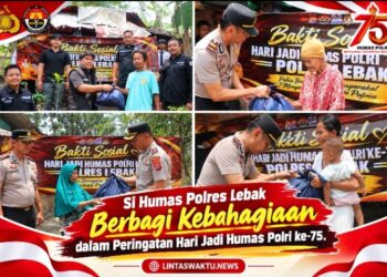 Si Humas Polres Lebak Berbagi Kebahagiaan dalam Peringatan Hari Jadi Humas Polri ke-75