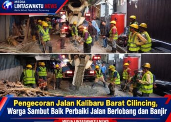 Pengecoran Jalan Kalibaru Barat Cilincing, Warga Sambut Baik Perbaiki Jalan Berlobang dan Banjir