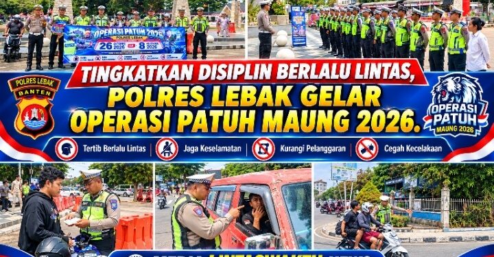 Tingkatkan Disiplin Berlalu Lintas, Polres Lebak Gelar Operasi Patuh Maung 2026