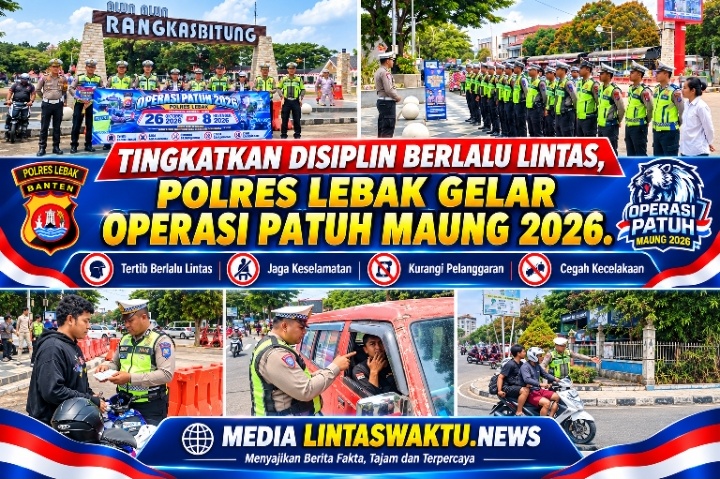 Tingkatkan Disiplin Berlalu Lintas, Polres Lebak Gelar Operasi Patuh Maung 2026