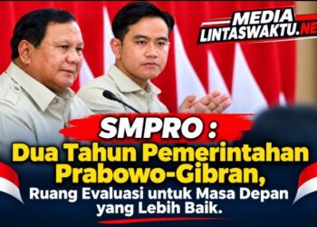 SMPRO : Dua Tahun Pemerintahan Prabowo-Gibran, Ruang Evaluasi untuk Masa Depan yang Lebih Baik